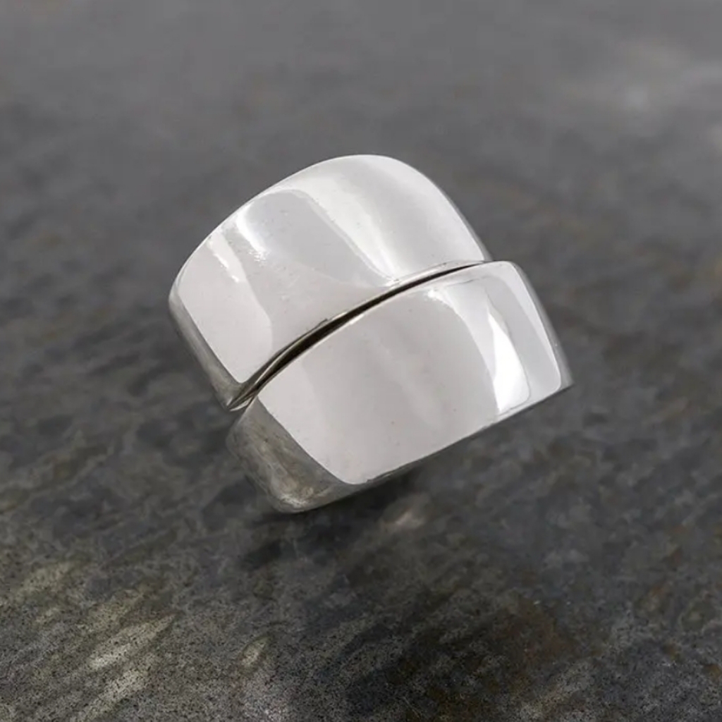 Heavy Fold Sterling Silver Ring